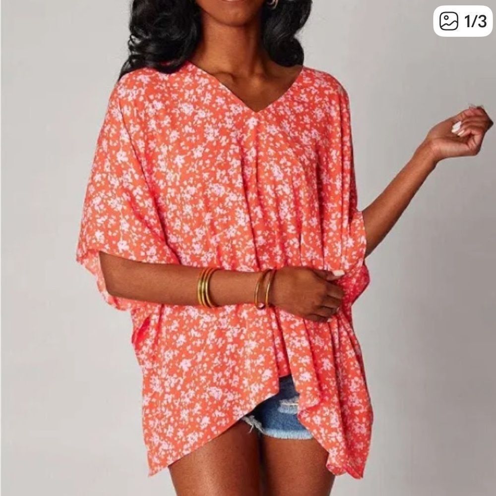 Buddy Love North Tunic Top Mai Tai Floral Oversized Womens XS NEW